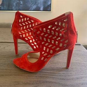 BCBG Generation Red suede heels